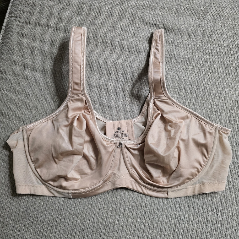 New Breezies 44C Nude Underwire Comfort Bra | Full Coverage Support